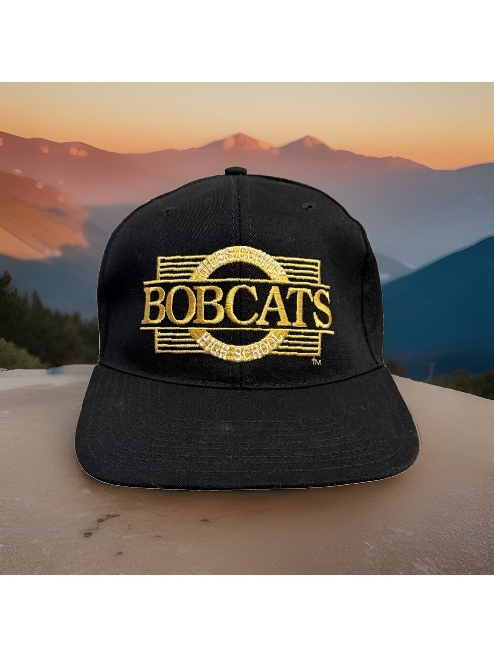 Vintage Giles County High School Bobcats Competitive Football Sport Baseball Cap